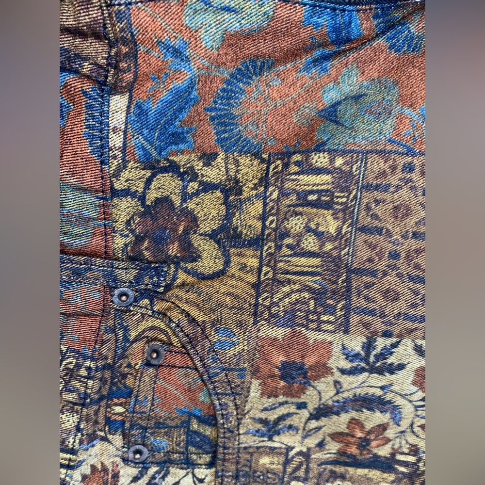 Vintage Bohemian Patchwork Pattern Pants - image 3